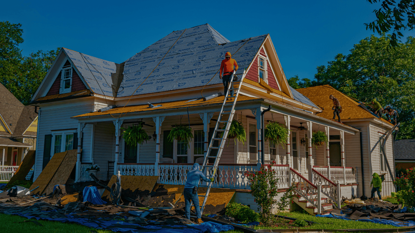 Professional roofing contractors working on roof in Canberra ACT - Falcon Roofing specialists