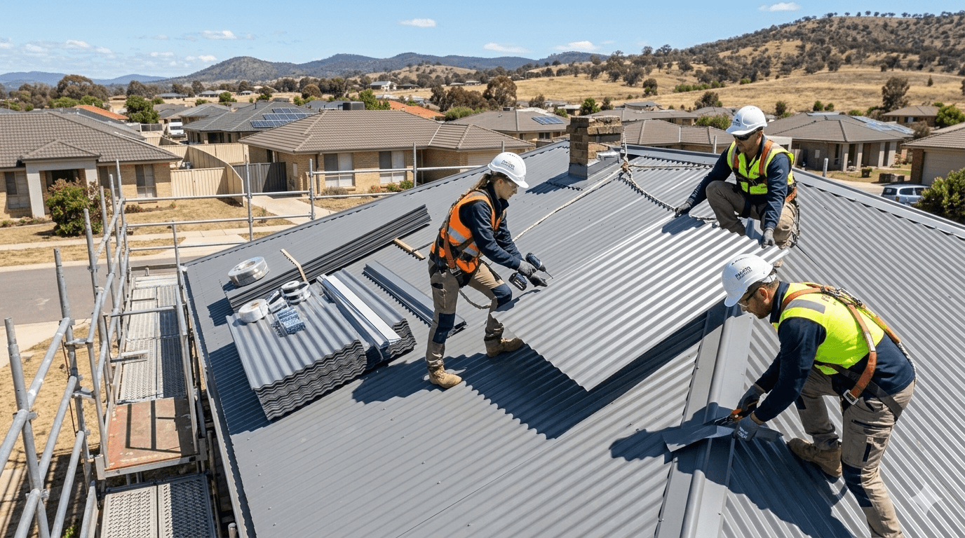 Roofing crew Canberra ACT – Falcon Roofing