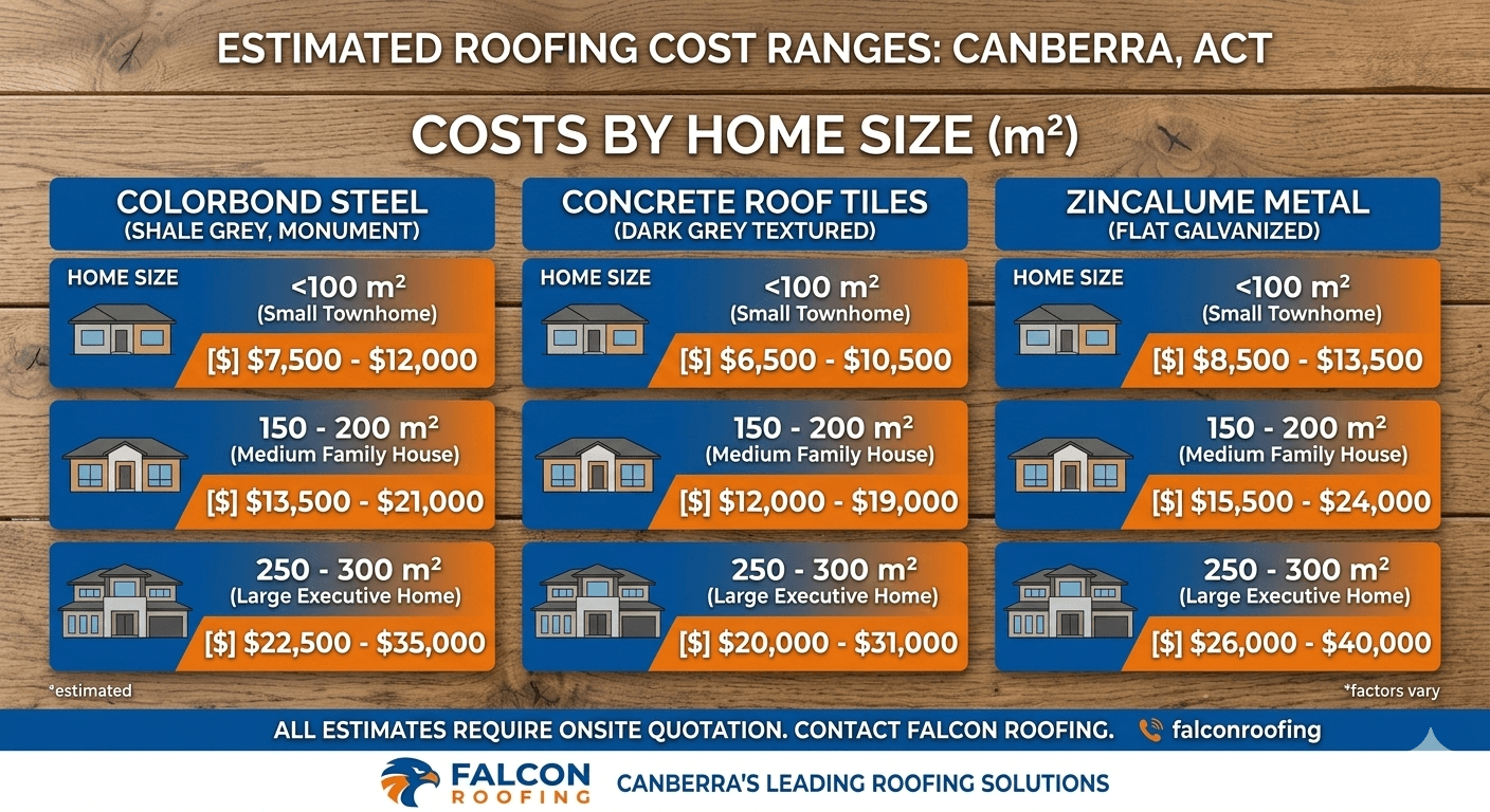 Roofing pricing Canberra ACT – Falcon Roofing