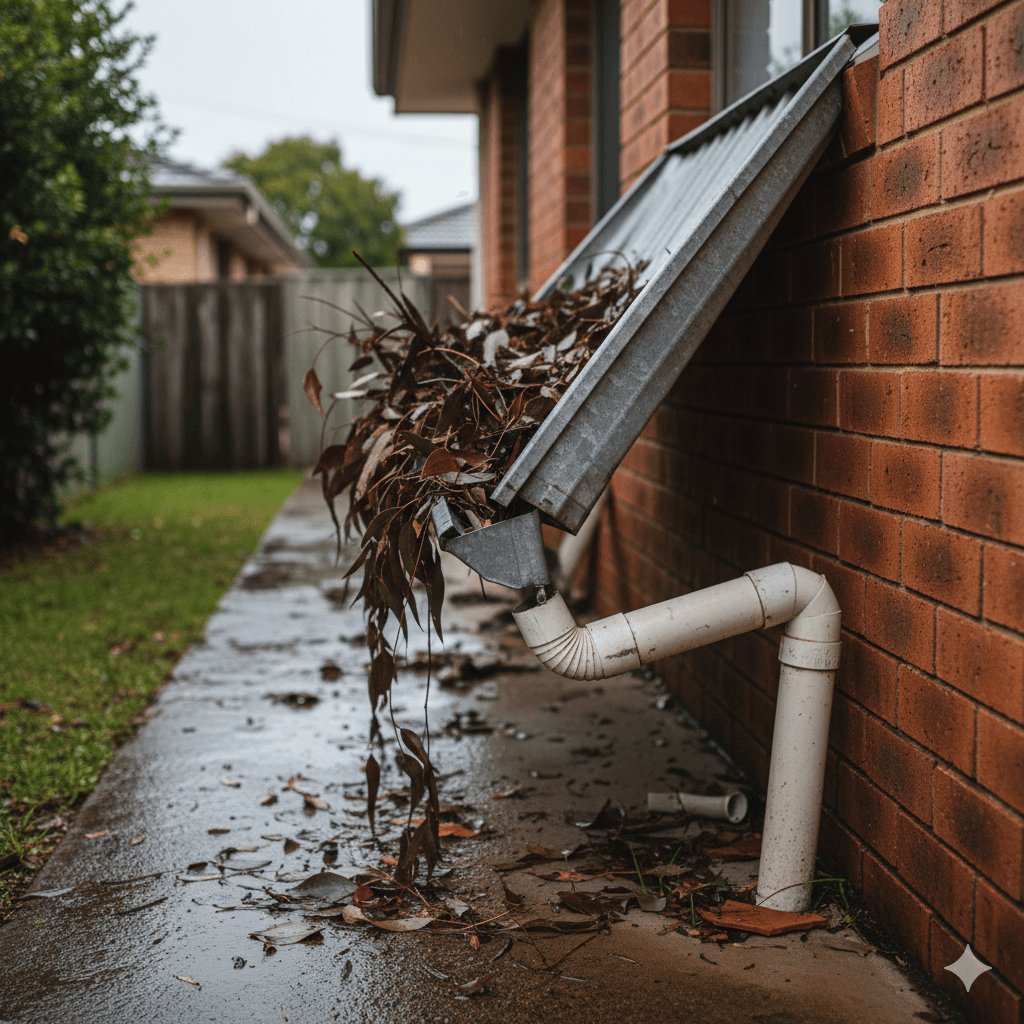 Storm damaged gutters Canberra ACT – Falcon Roofing