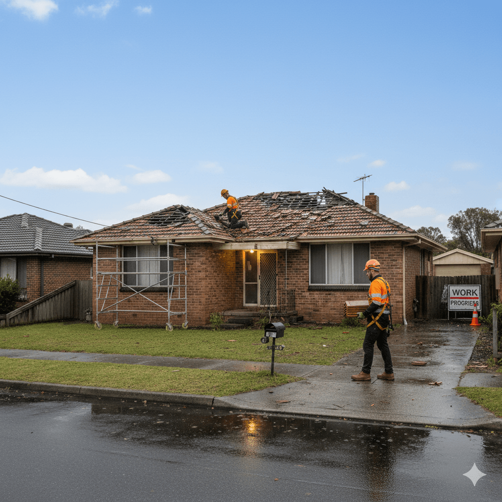 Storm damage roof leak repair Canberra ACT – Falcon Roofing