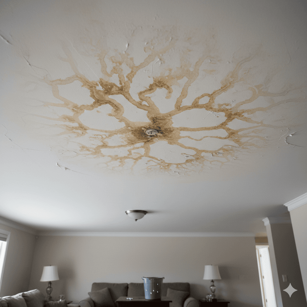 Interior water damage from storm Canberra ACT – Falcon Roofing