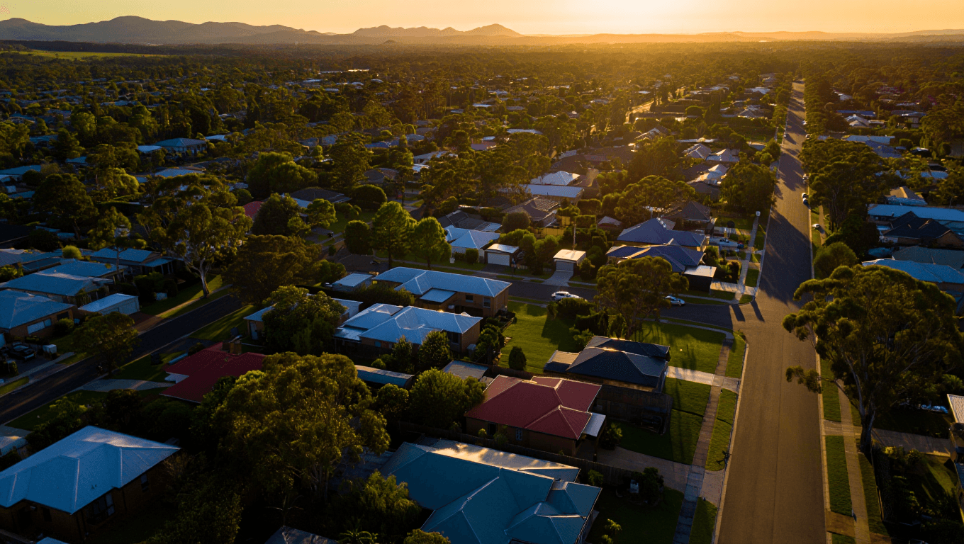 Canberra suburbs aerial view - metal roofing service area Falcon Roofing