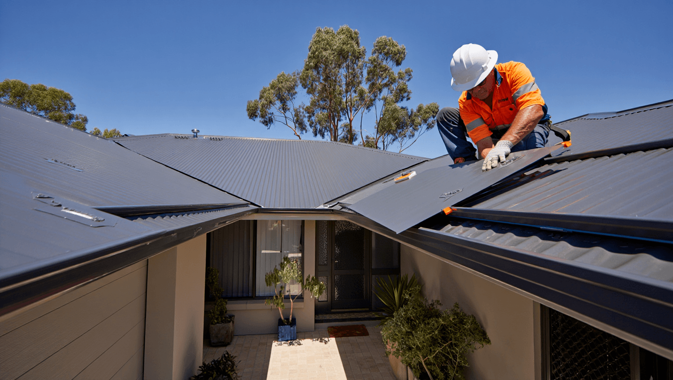 Metal roof installation Canberra - Colorbond steel roofing by Falcon Roofing