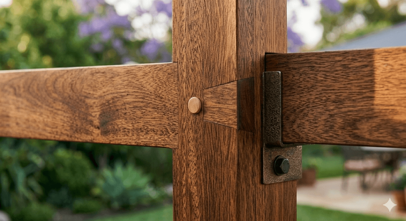 Pergola materials - timber and Colorbond