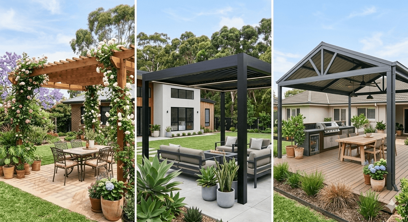 Pergola styles and designs Canberra - Falcon Roofing