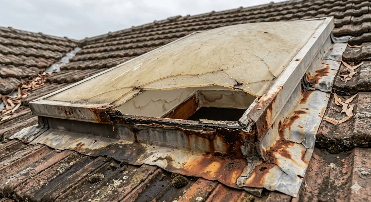 Leaking skylight Canberra - flashing repair needed