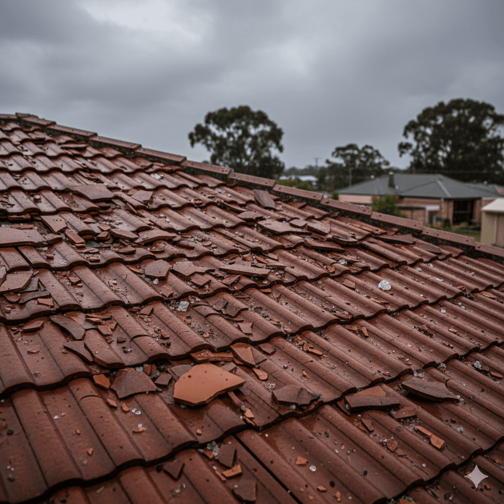 Hail and storm damage roof tiles Canberra ACT – Falcon Roofing